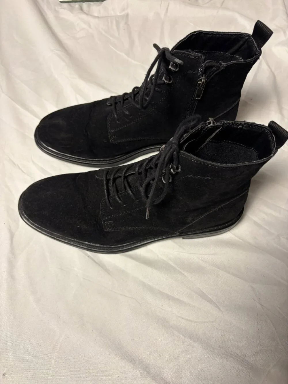 Alfani JoeyBK Black Suede Lace-Up Ankle Boots Men’s Size US 8